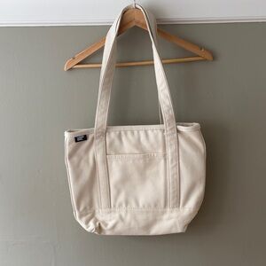 Lands end natural tote with long handles